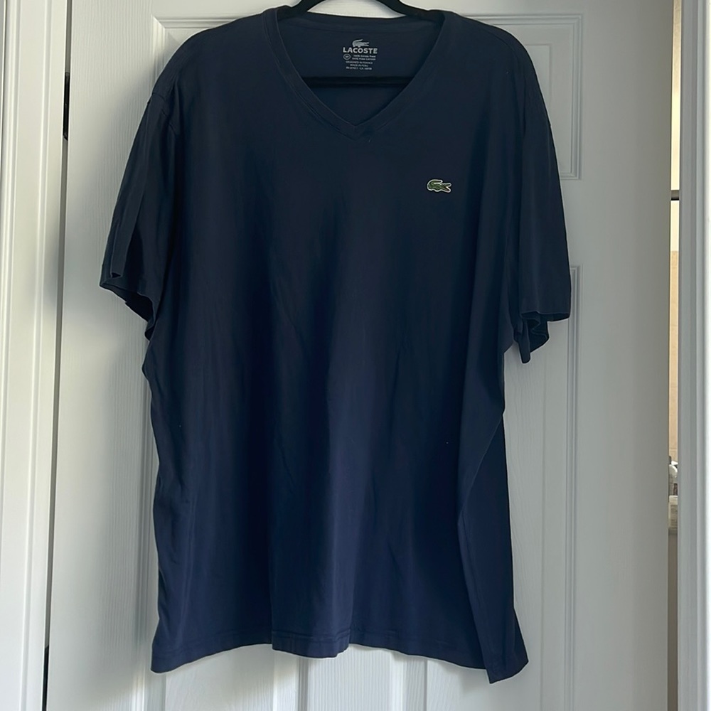 Mens VNeck Lacoste Tee